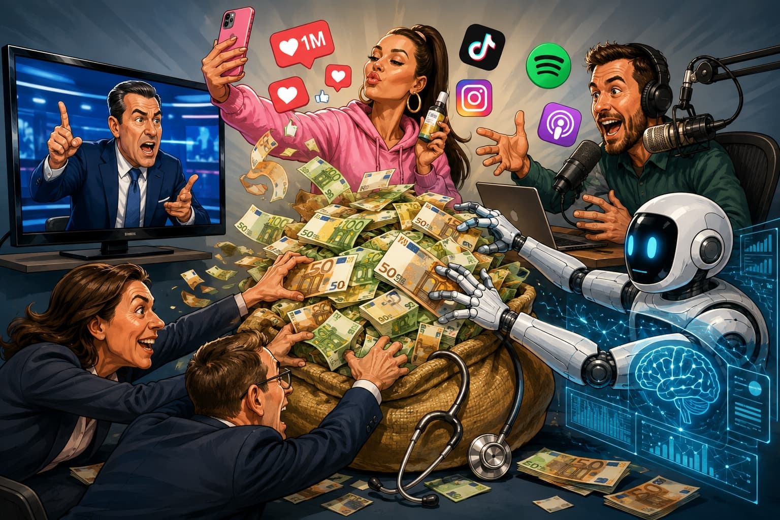 Télévision, influence, podcasts, IA : qui capte désormais les budgets de la santé ?